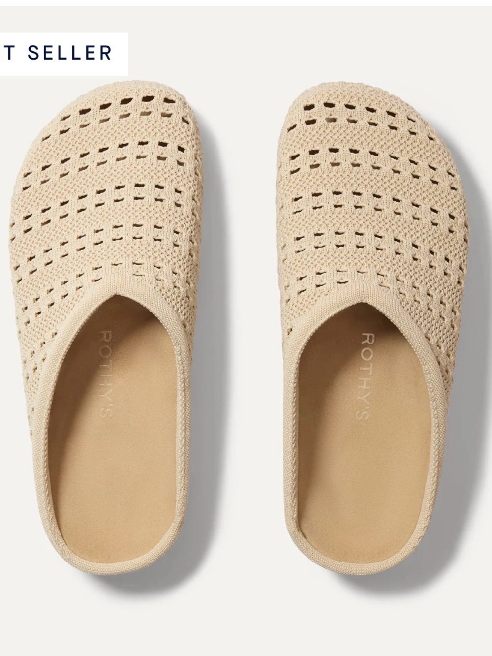 Rothy’s The Casual Clog in Powder Crochet - NWT